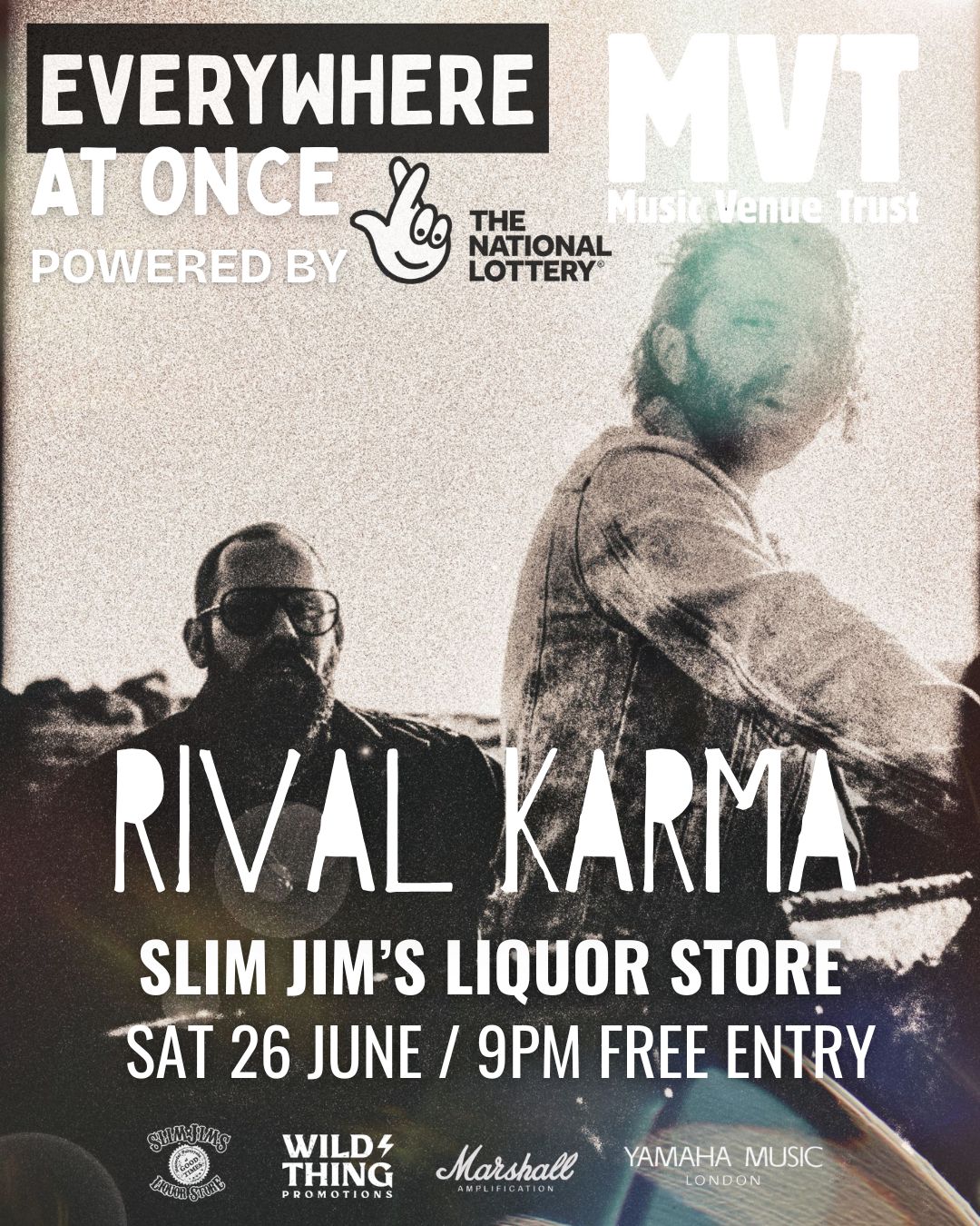 Everywhere at Once presents: RIVAL KARMA by Music Venue Trust and National Lottery