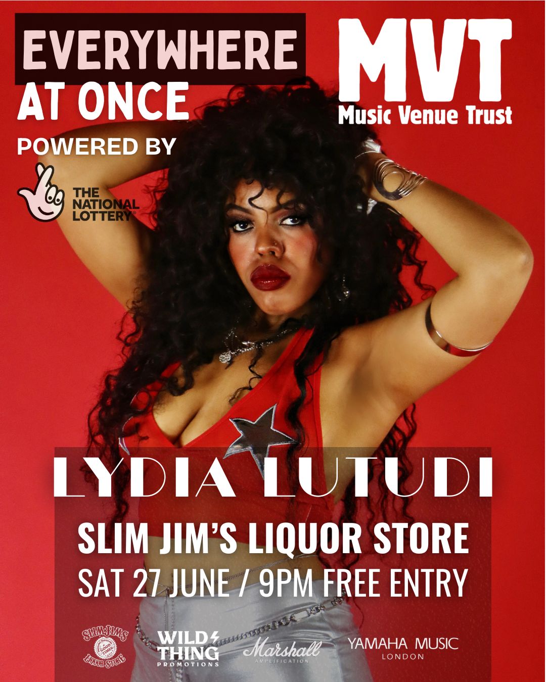 Everywhere at Once presents: LYDIA LUTUDI by Music Venue Trust and National Lottery